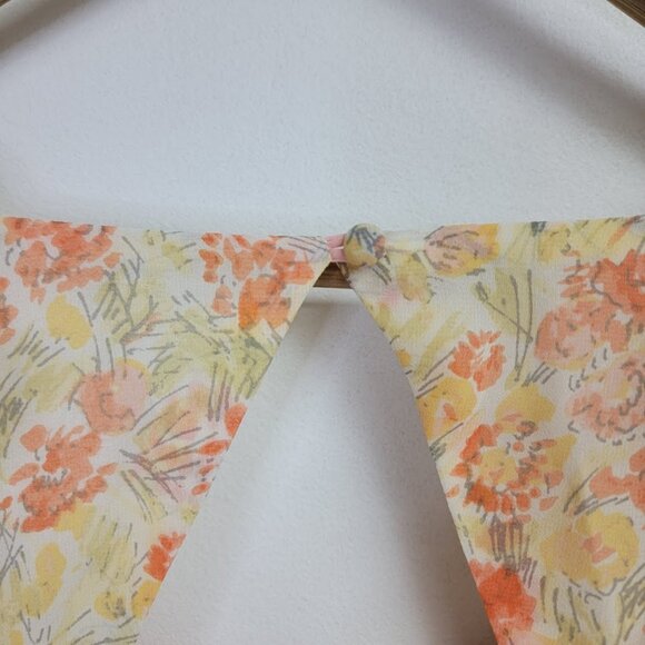 Free People Mabel Blouse Size Sm Floral Sheer Long Sleeve Coquette Boho Festival - Picture 4 of 12